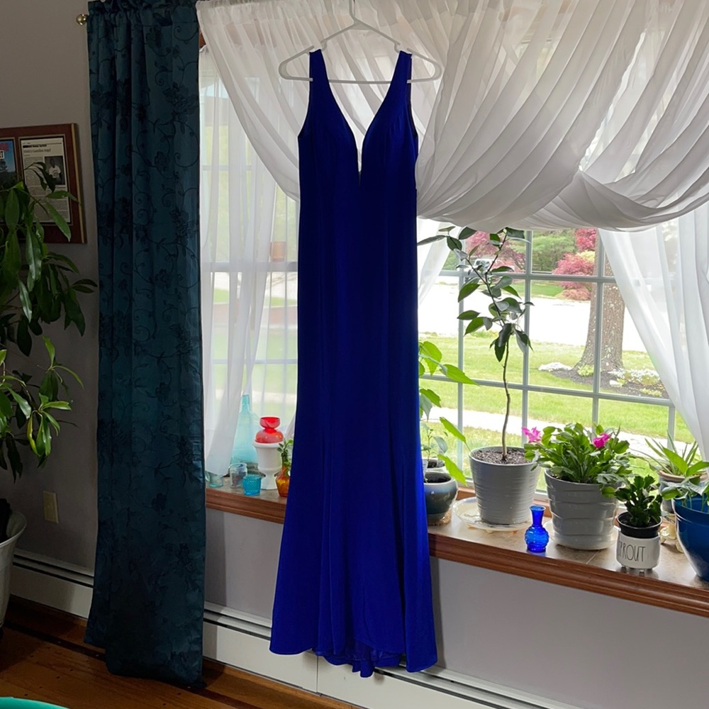 Royal blue gown